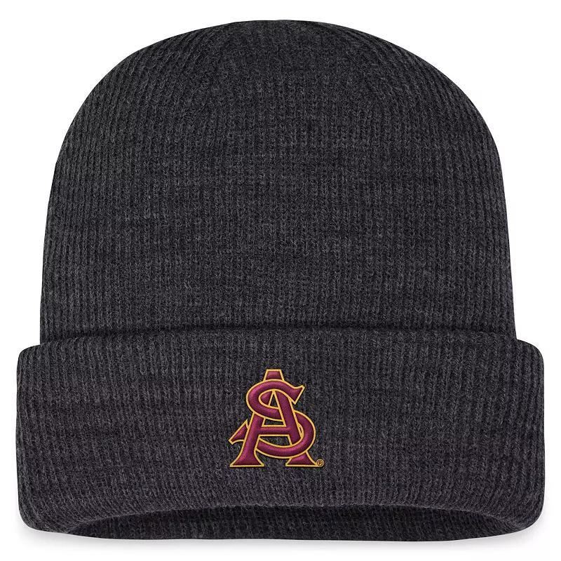 Mens Top of the World Charcoal Arizona State Sun Devils Sheer Cuffed Knit Hat Product Image