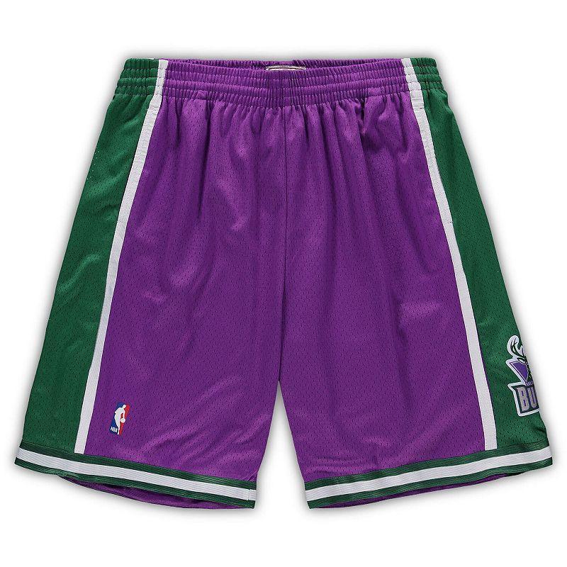 Mens Mitchell & Ness Milwaukee Bucks Big & Tall Hardwood Classics Team Swingman Shorts Product Image