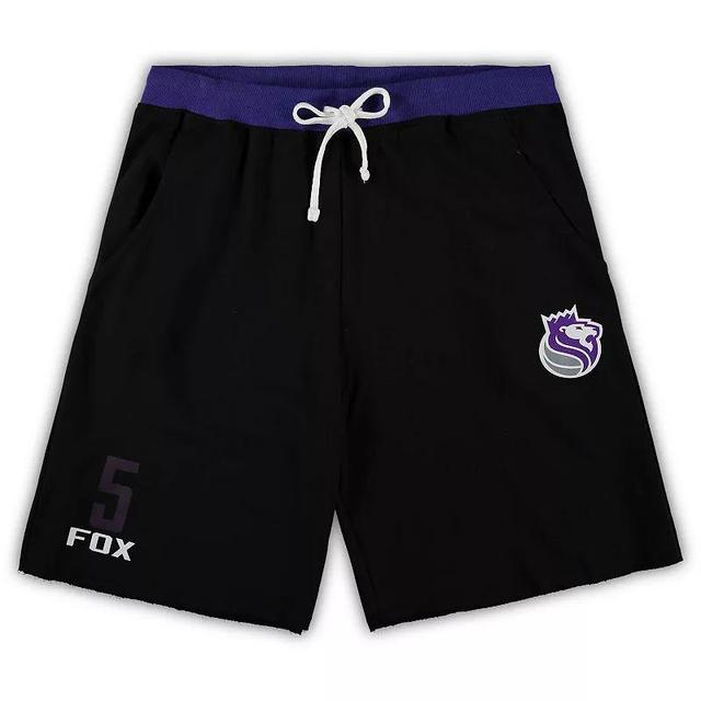 Mens DeAaron Fox Black Sacramento Kings Big & Tall French Terry Name & Number Shorts Product Image