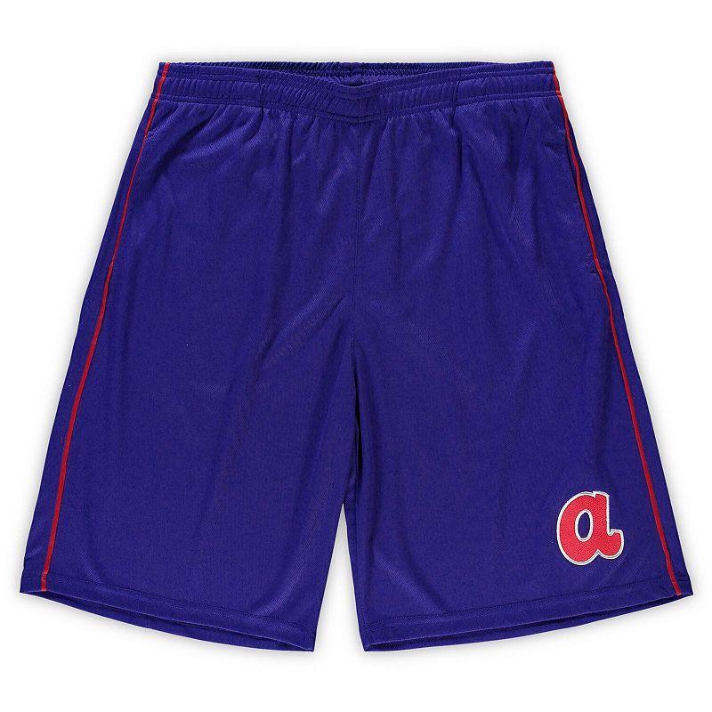 Mens ProfileRoyal Atlanta Braves Big & Tall Mesh Shorts Product Image