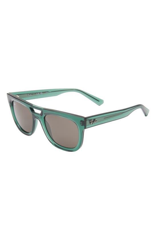 RAY BAN Phil 54mm Square Sunglasses In Transparent Green Product Image