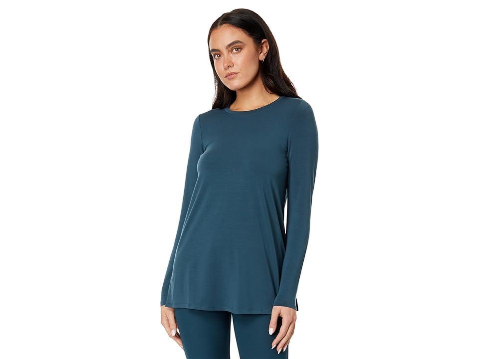 Eileen Fisher Petite Crew Neck Tunic (Alpine) Women's Clothing Product Image