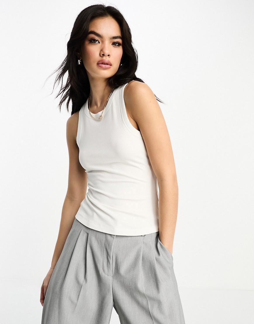 & Other Stories ribbed tank top in white product image