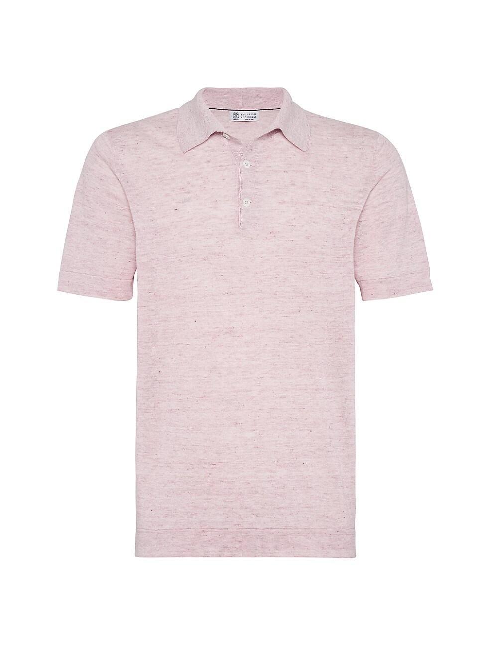 Mens Linen And Cotton Knit Polo Product Image