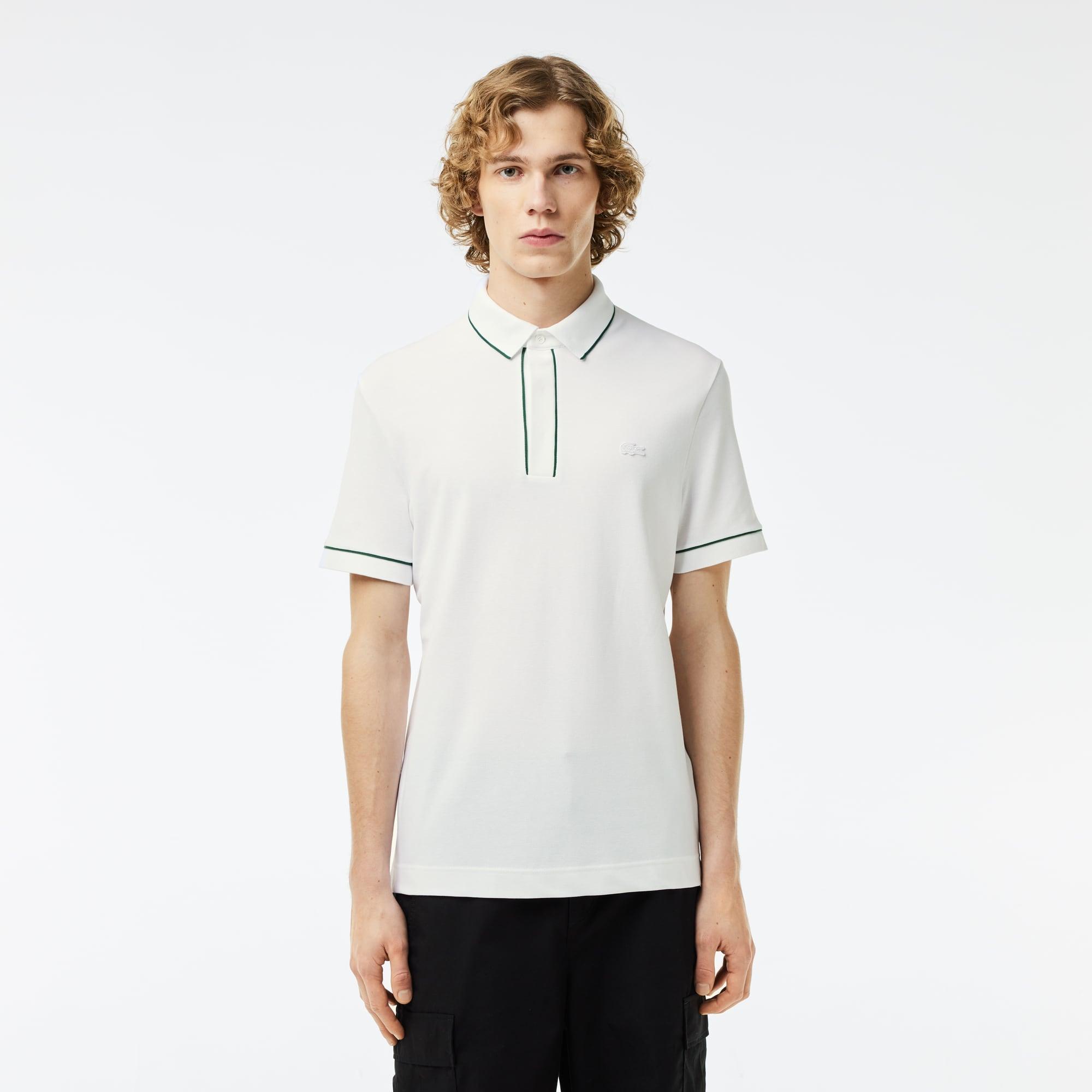 Smart Paris Stretch Cotton Contrast Trim Polo Shirt Product Image