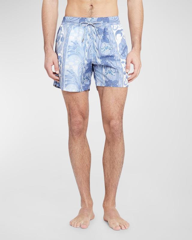 Mens Vertical Print Swim Shorts Product Image