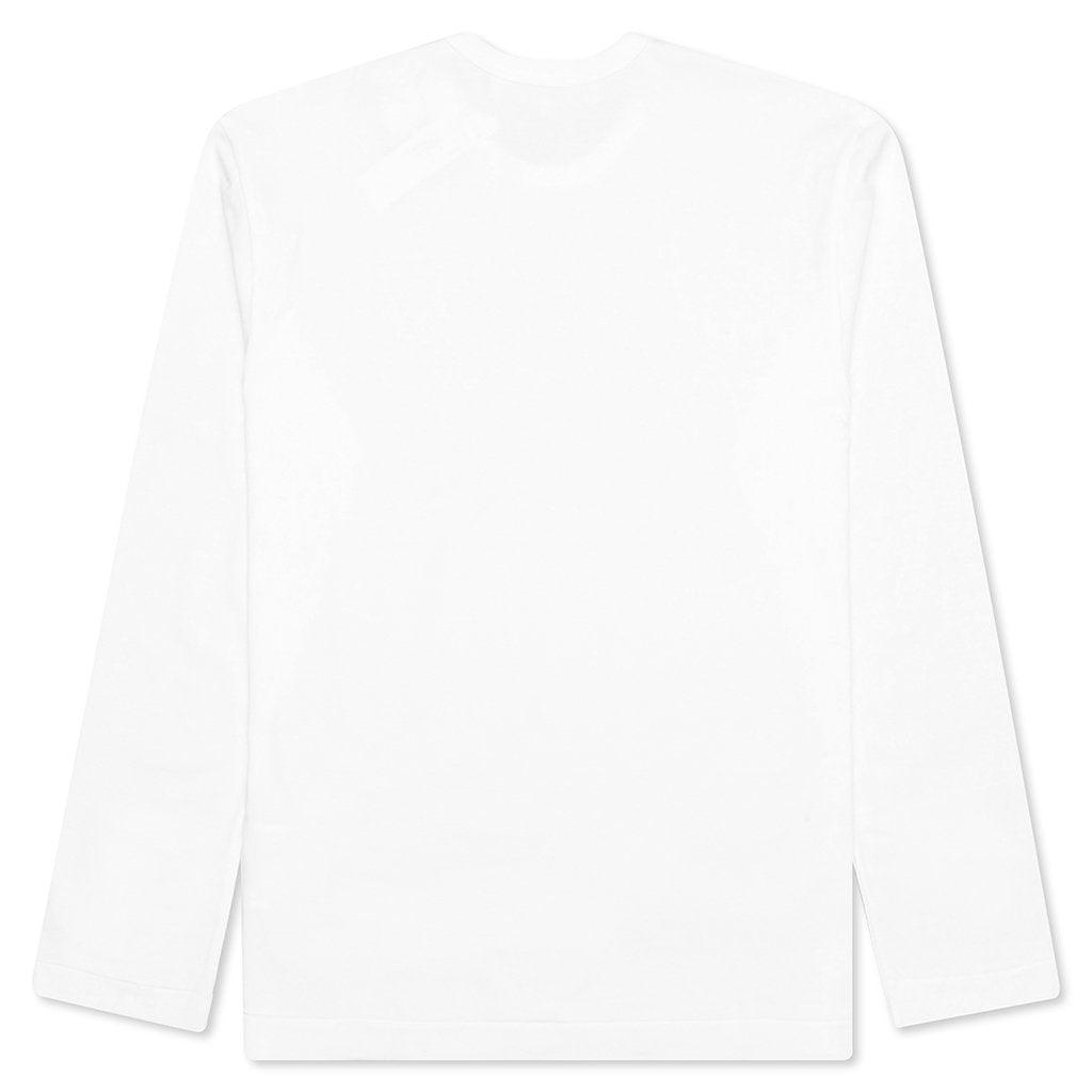 Stacked Heart L/S T-Shirt - White Male Product Image