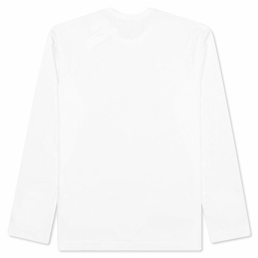 Red Multi Logo L/S T-Shirt - White Male Product Image