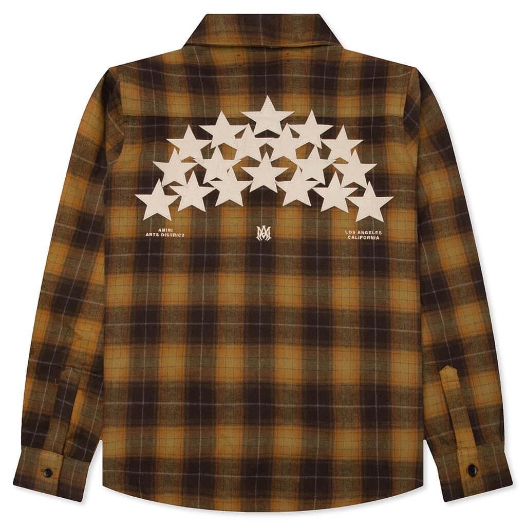 Stars Plaid Flannel - Chai Tea Male Product Image