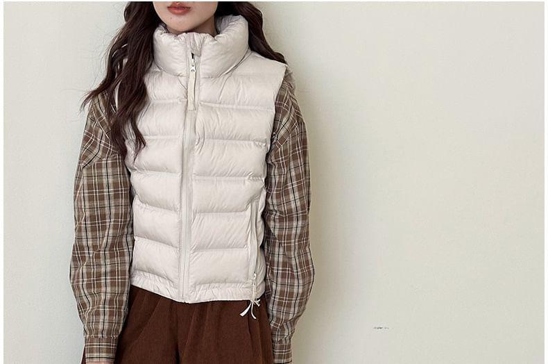 High Neck Zip-Up Puffer Vest Product Image