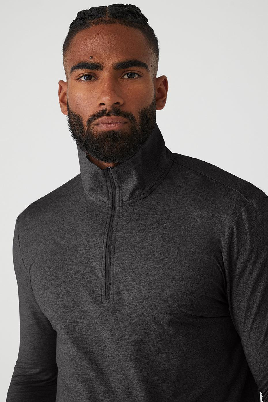 Conquer 1/4 Zip Reform Long Sleeve - Dark Heather Grey Male Product Image