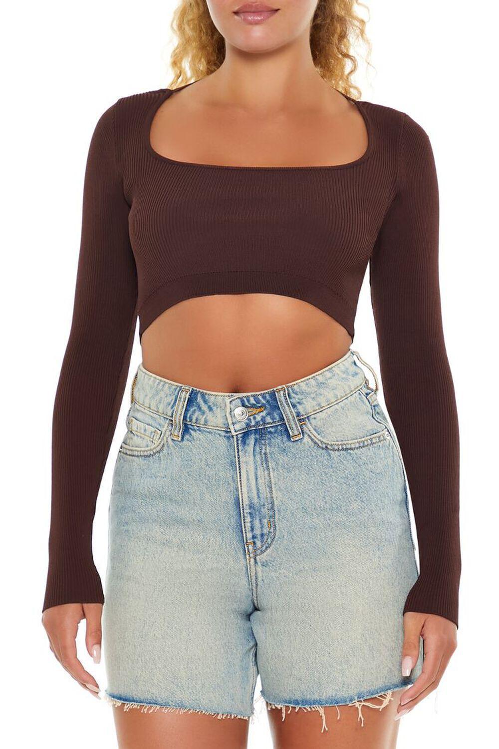 Strappy Sweater-Knit Crop Top | Forever 21 Product Image