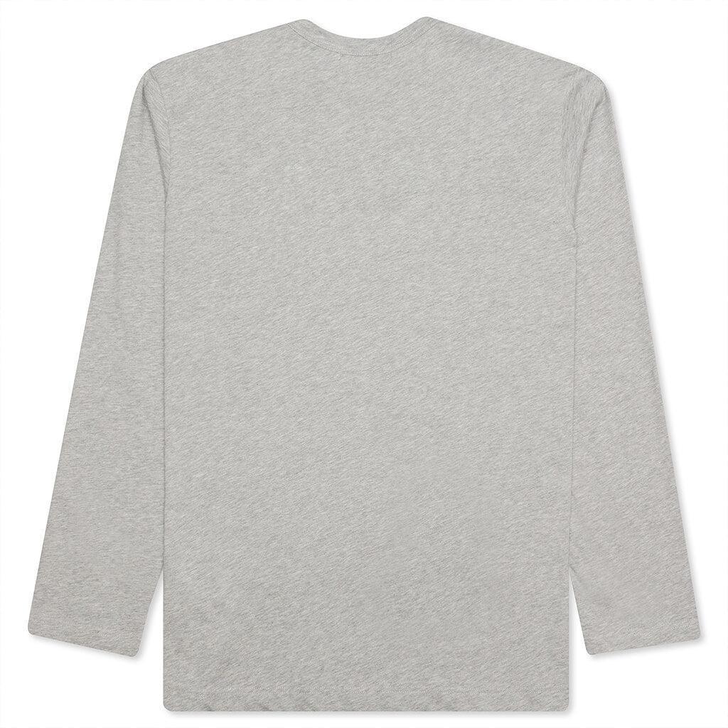 Comme Des Garcons SHIRT L/S Chest Logo Tee - Grey Male Product Image