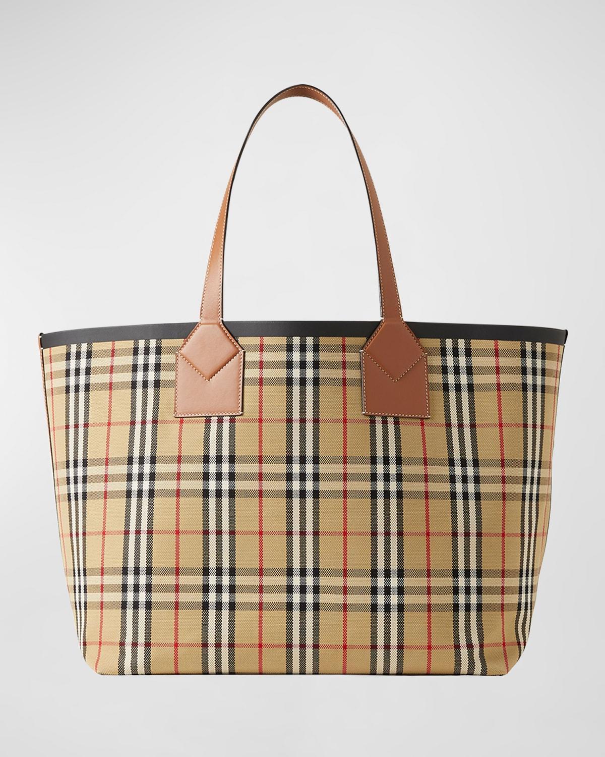 Womens Large London Check Tote Bag Product Image