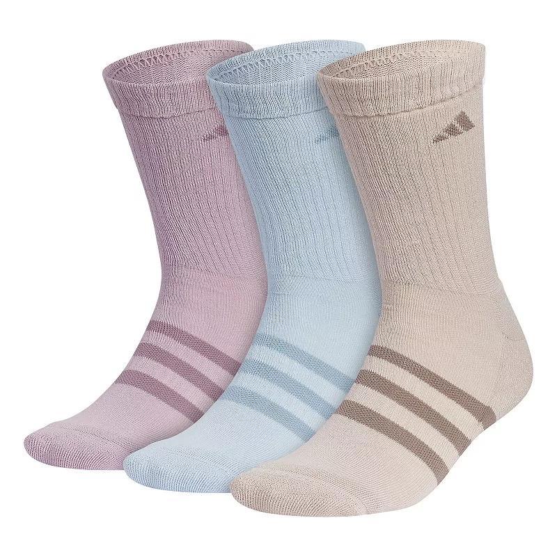 Unisex adidas Adaptive 3-Pack Crew Socks, Womens Med Beige Product Image