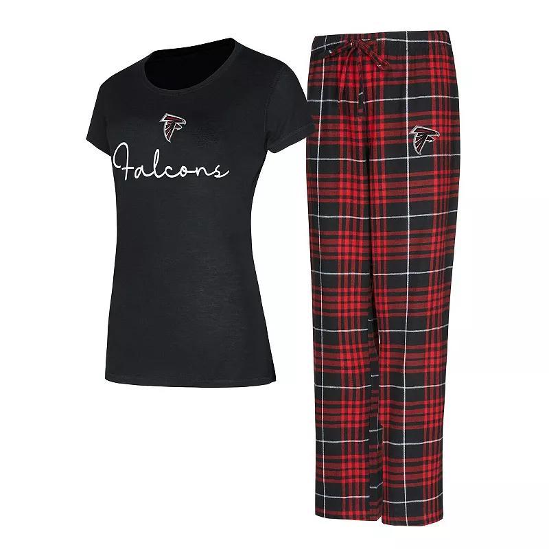 Womens Concepts Sport Atlanta Falcons Vector T-Shirt & Flannel Pants Sleep Set Product Image