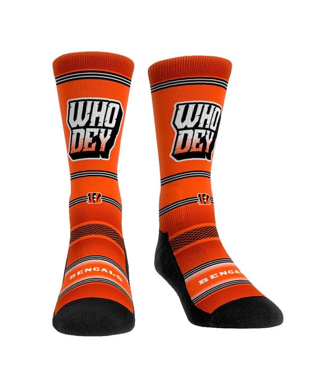 Mens and Womens Rock Em Socks Cincinnati Bengals Slogan Crew Socks Product Image