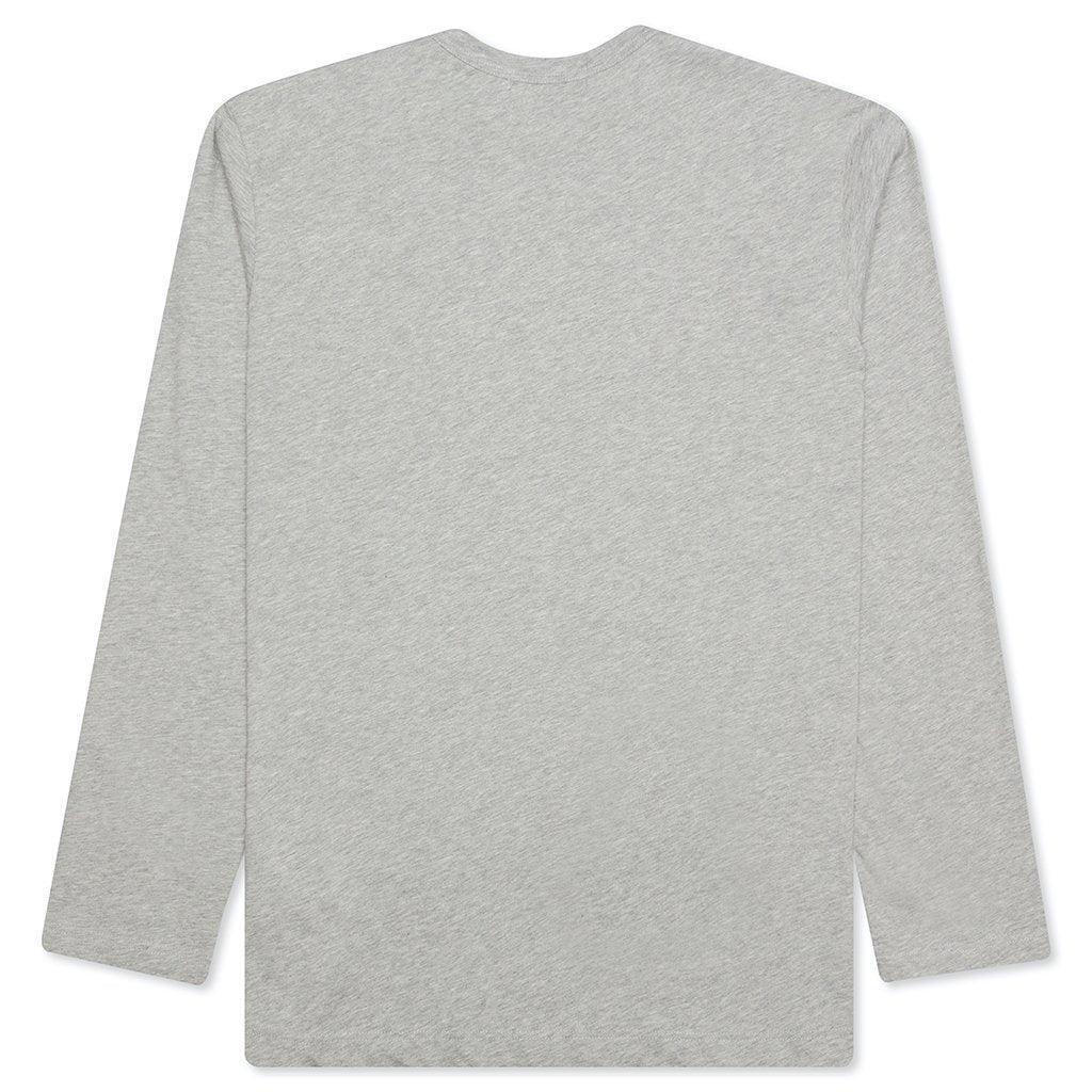 Stacked Heart L/S T-Shirt - Grey Male Product Image