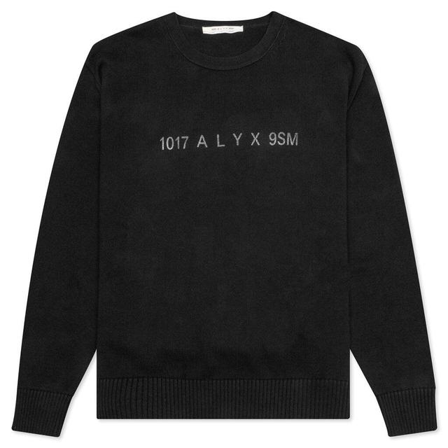 Treated Logo Crewneck Sweater - Black Male Product Image