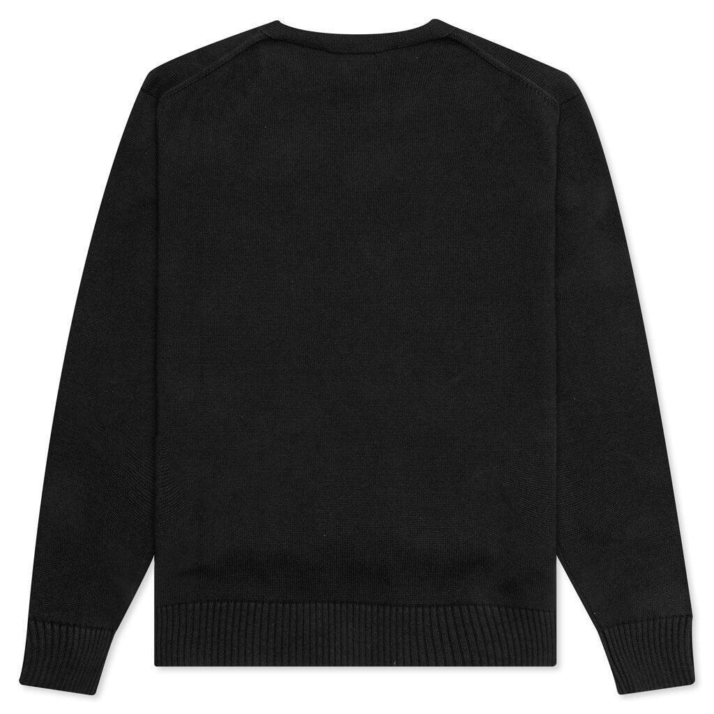 Treated Logo Crewneck Sweater - Black Male Product Image