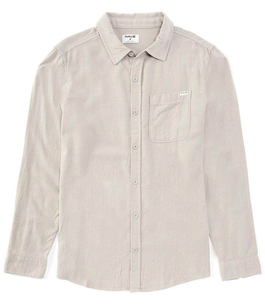 Hurley Portland Long Sleeve Solid Organic Flannel Woven Shirt Product Image