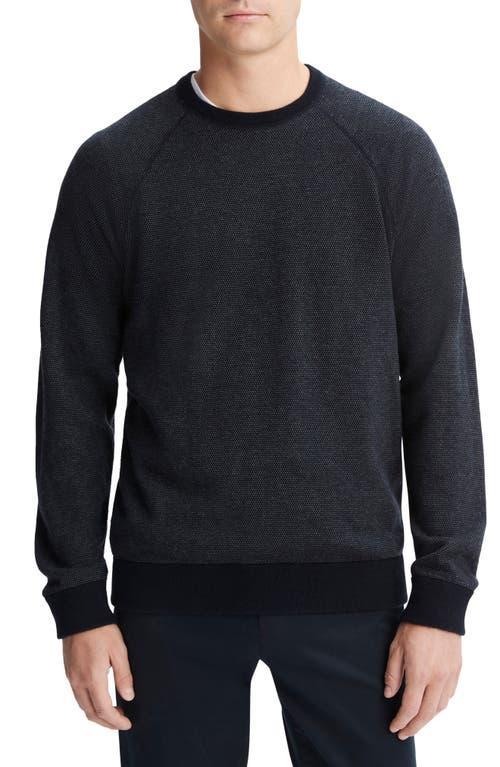 Vince Birdseye Jacquard Wool & Cotton Crewneck Sweater Product Image