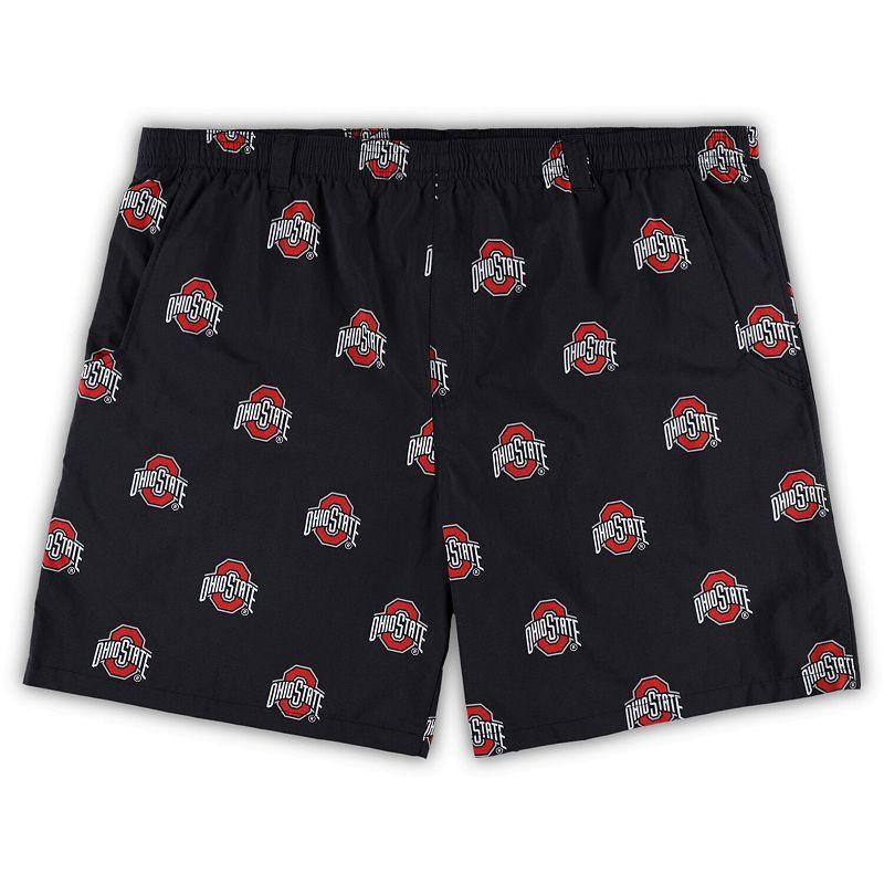 Mens Columbia Ohio State Buckeyes Big & Tall Backcast II Allover Print Omni-Shade Shorts Product Image