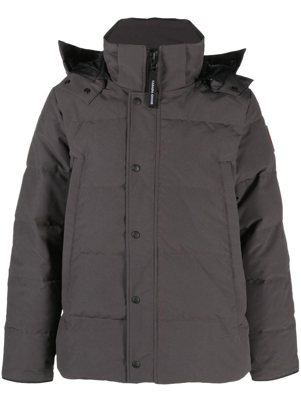 CANADA GOOSE Gray Wyndham Down Jacket In Grey Product Image