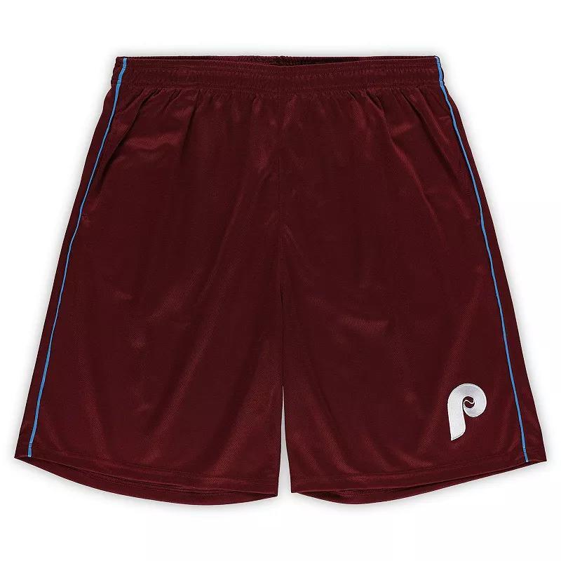 Mens ProfileBurgundy Philadelphia Phillies Big & Tall Mesh Shorts Product Image