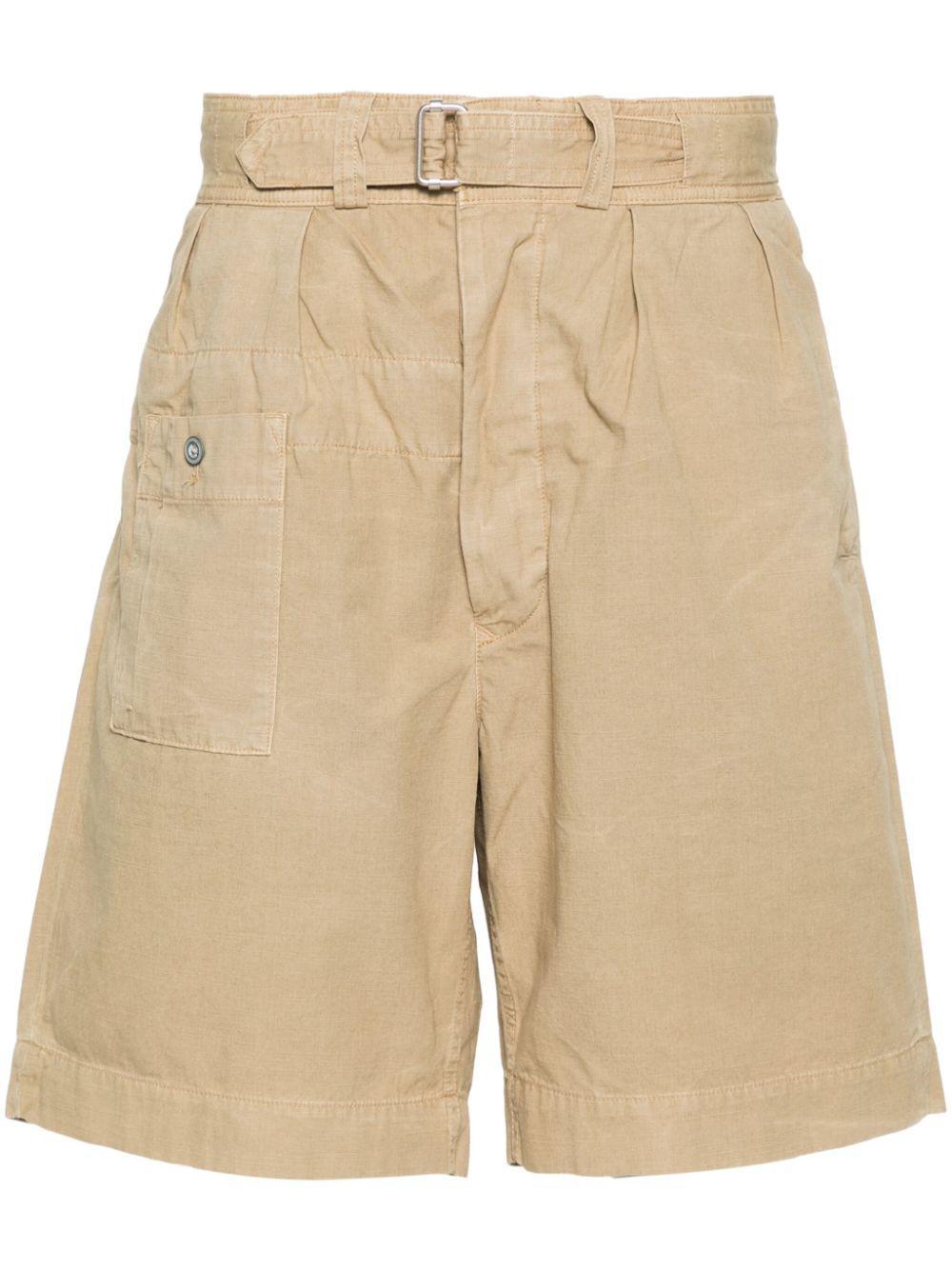 POLO RALPH LAUREN Aviator Style Shorts With Pockets And Loops In Beige Product Image