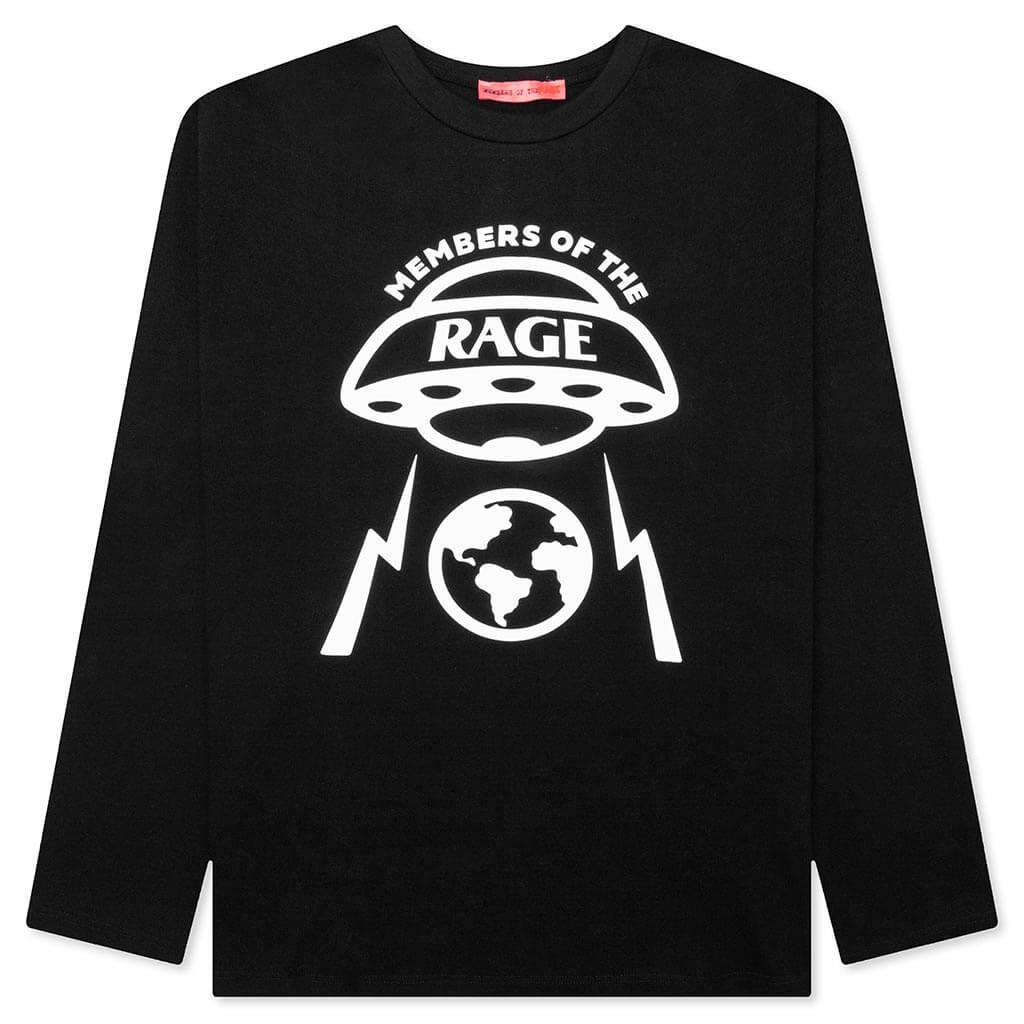 Oversized Logo L/S T-Shirt - Black Male Product Image