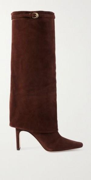 Wally buckled suede knee boots Product Image