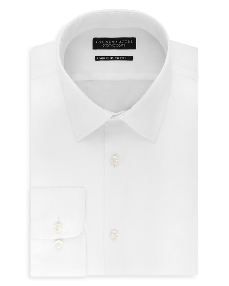 The Mens Store at Bloomingdales Solid Stretch Regular Fit Dress Shirt - Exclusive Product Image