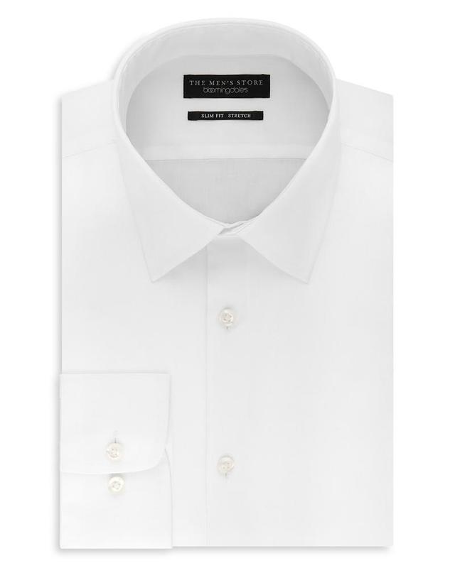 The Mens Store at Bloomingdales Solid Stretch Slim Fit Dress Shirt - 100% Exclusive Product Image