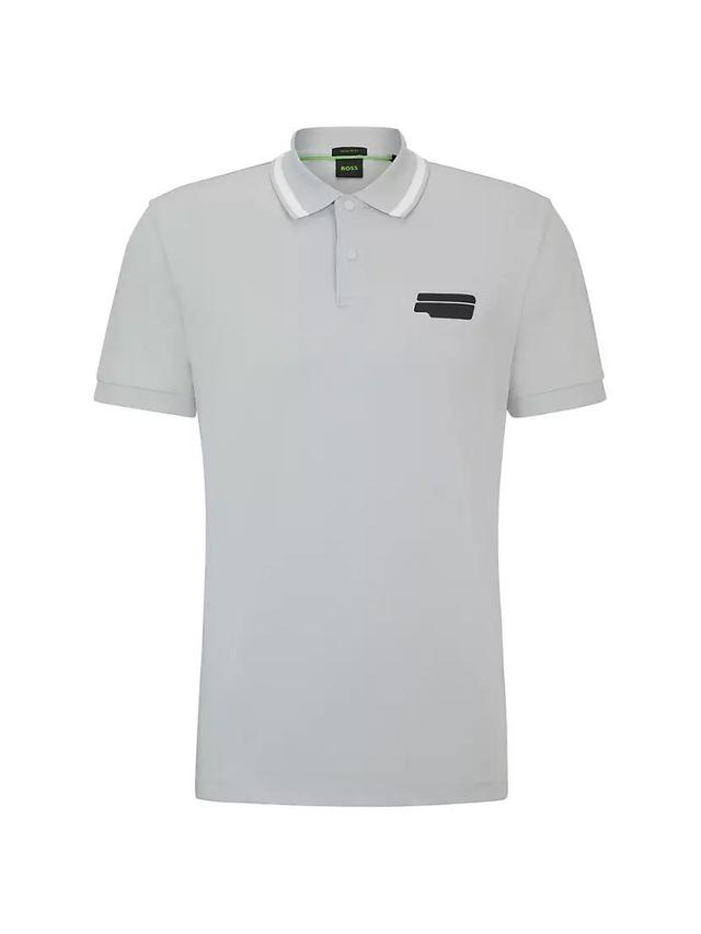 Cotton Jersey Polo Shirt with Logo Artwork Product Image