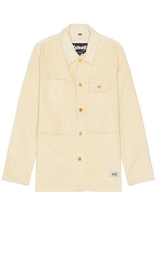 Schott Wale Chore Jacket Cream. Size XL/1X (also in L, M, S). Product Image