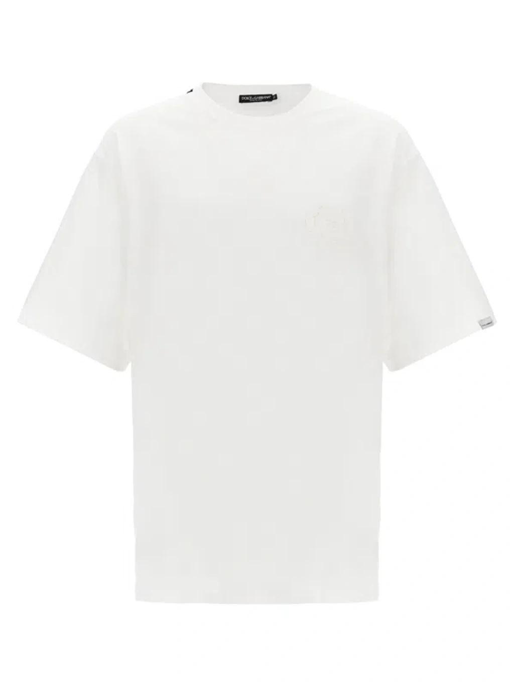 Logo Embroidery T-shirt In White Product Image