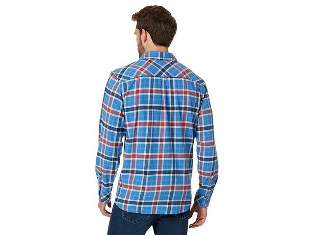 Rip Curl Checked In Flannel Shirt (Cobalt) Men's Clothing Product Image