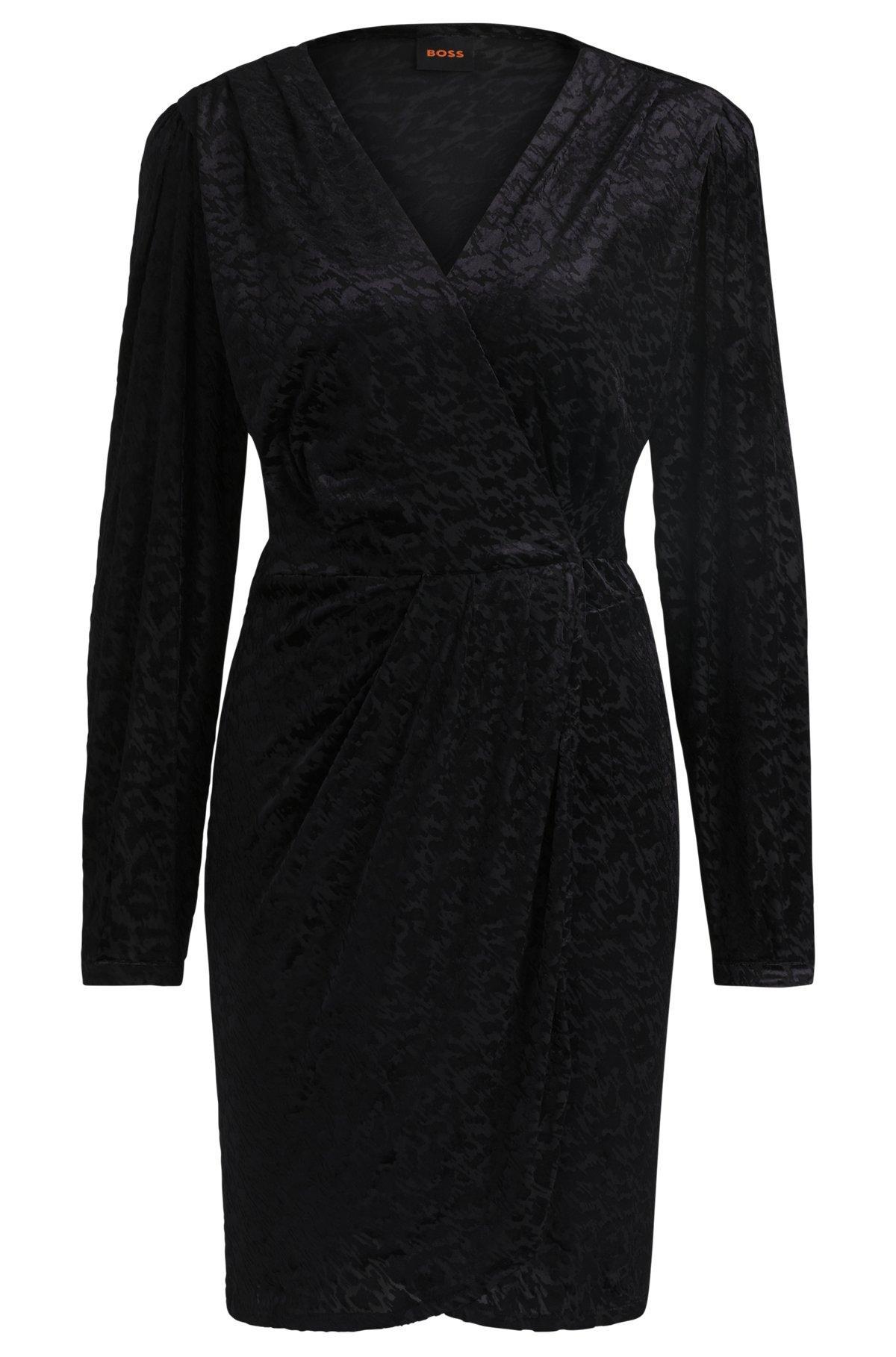 Wrap dress in burnout jersey Product Image