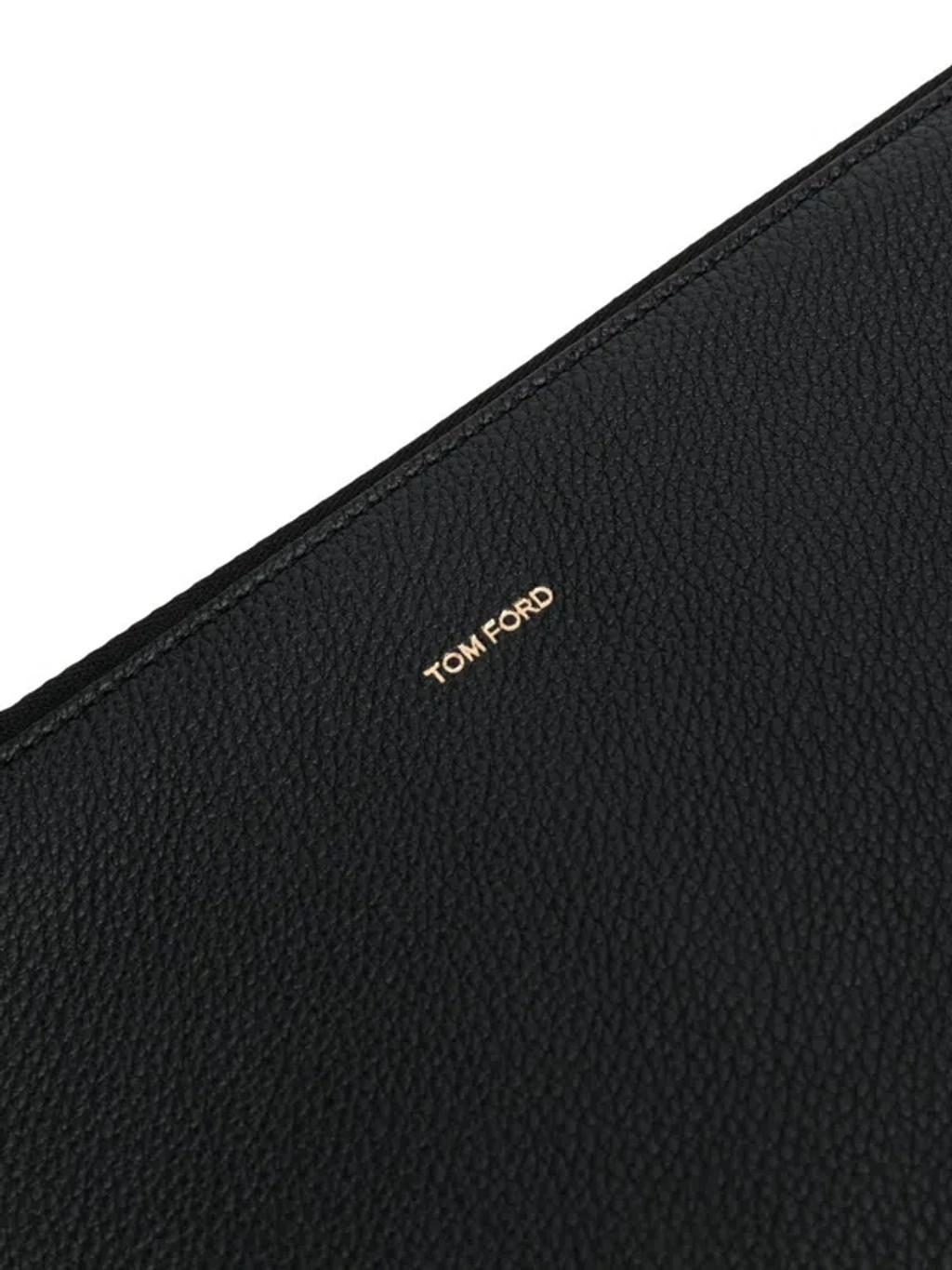 Zip Around Leather Wallet In Black Product Image