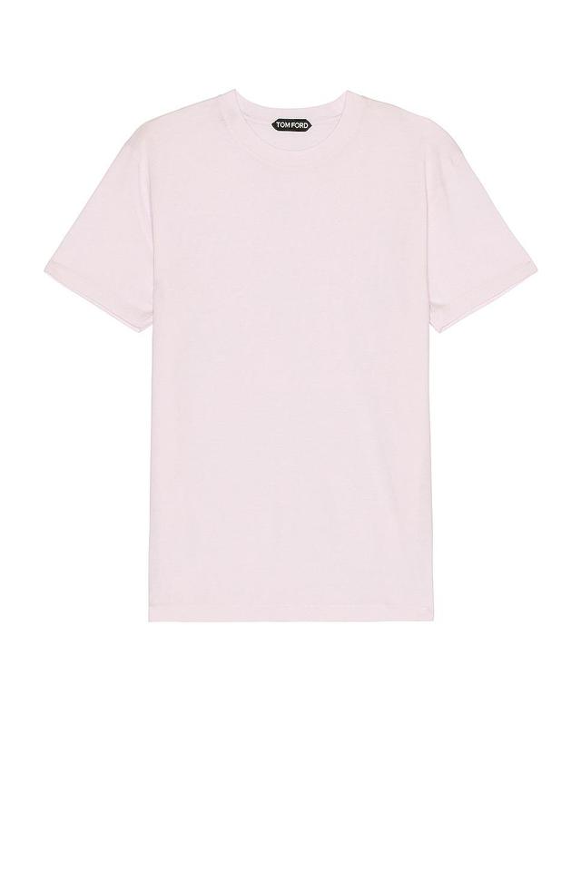 TOM FORD Lyocell Cotton Short Sleeve Tee in Chocolate Product Image