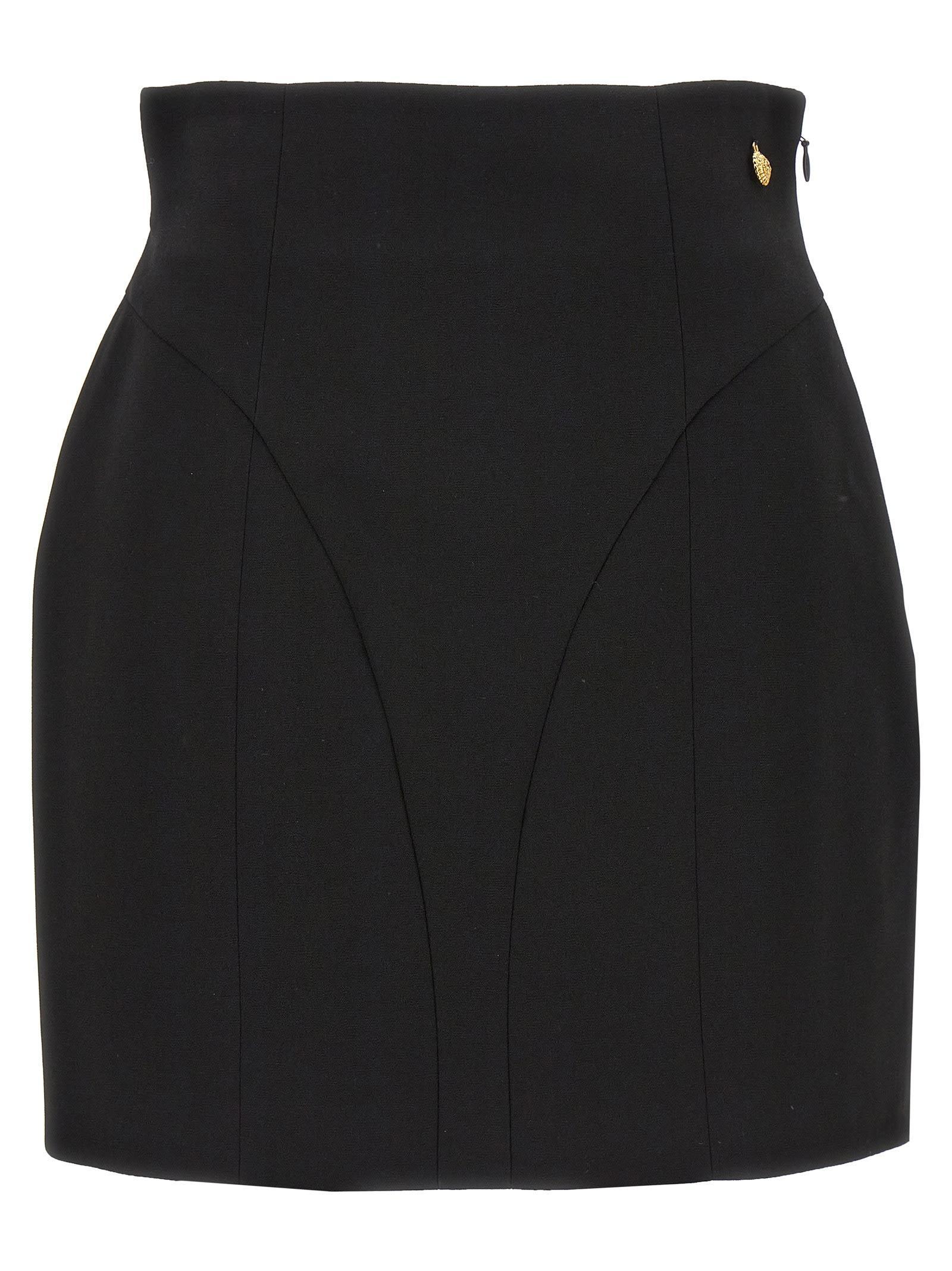 BALMAIN High Waist Miniskirt Skirts Black Product Image