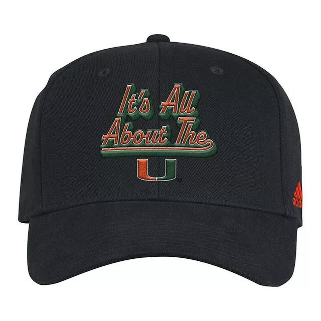 Mens adidas Miami Hurricanes Chant Flex Hat Product Image