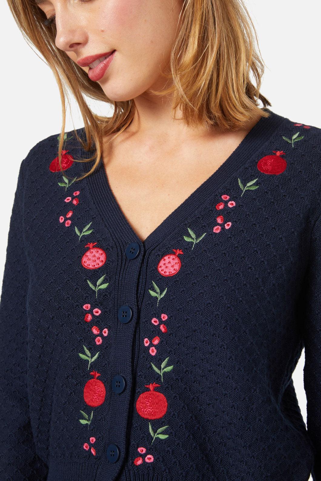 Pomegranate Embroidered Cardi Product Image