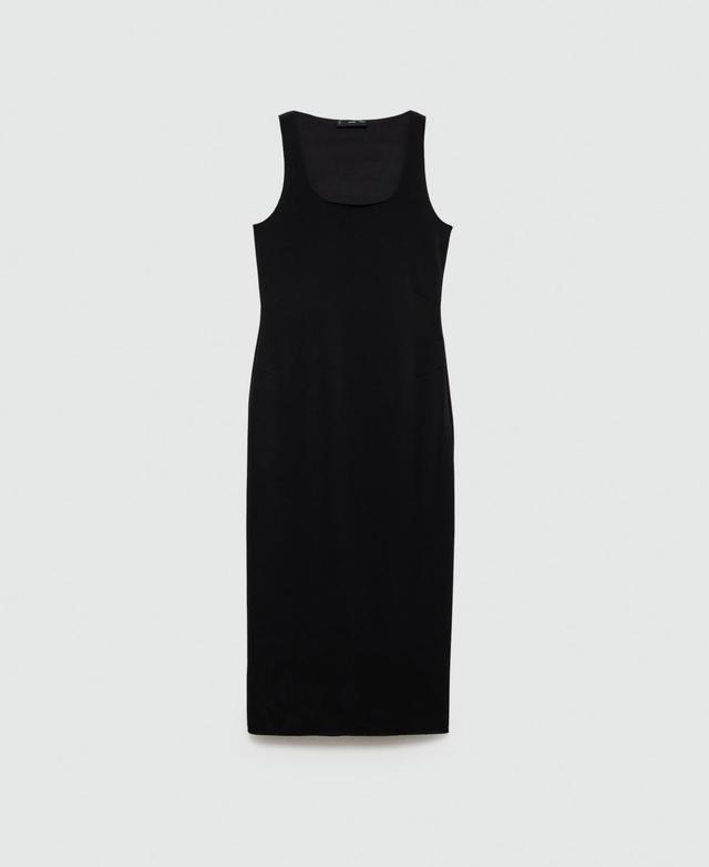 Mango Womens Fitted Jersey Dress Product Image