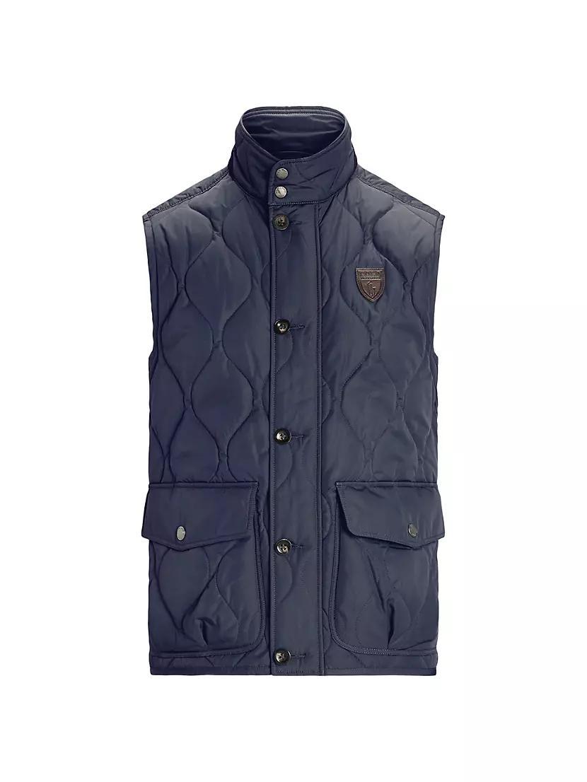 Suede-Trim Quilted Vest product image