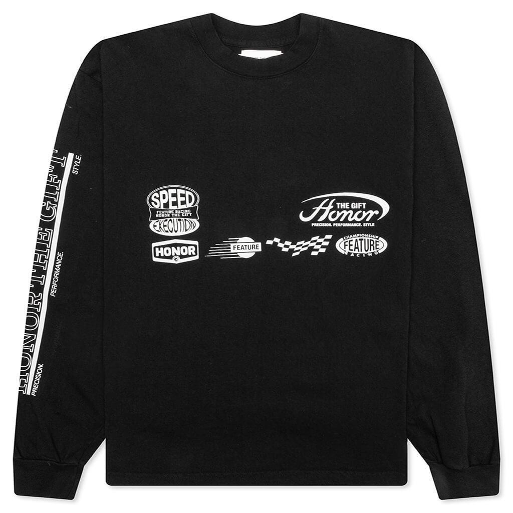 Feature x Honor The Gift Fastest Rides L/S Tee - Faded Black Male Product Image