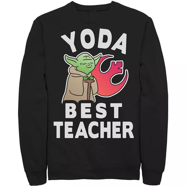 Mens Star Wars Yoda Best Teacher Rebel Logo Sweatshirt Product Image