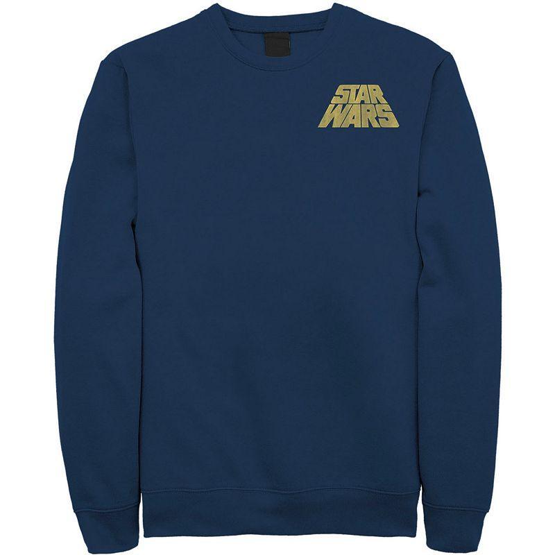 Mens Star Wars Distressed Slant Logo Z2 Sweatshirt Blue Product Image