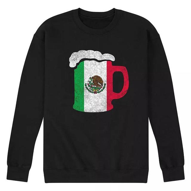 Mens Mexico Flag Beer Mug Sweatshirt Product Image